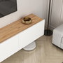 Hanah Home Soporte para TV Blanco y Pino Atlántico